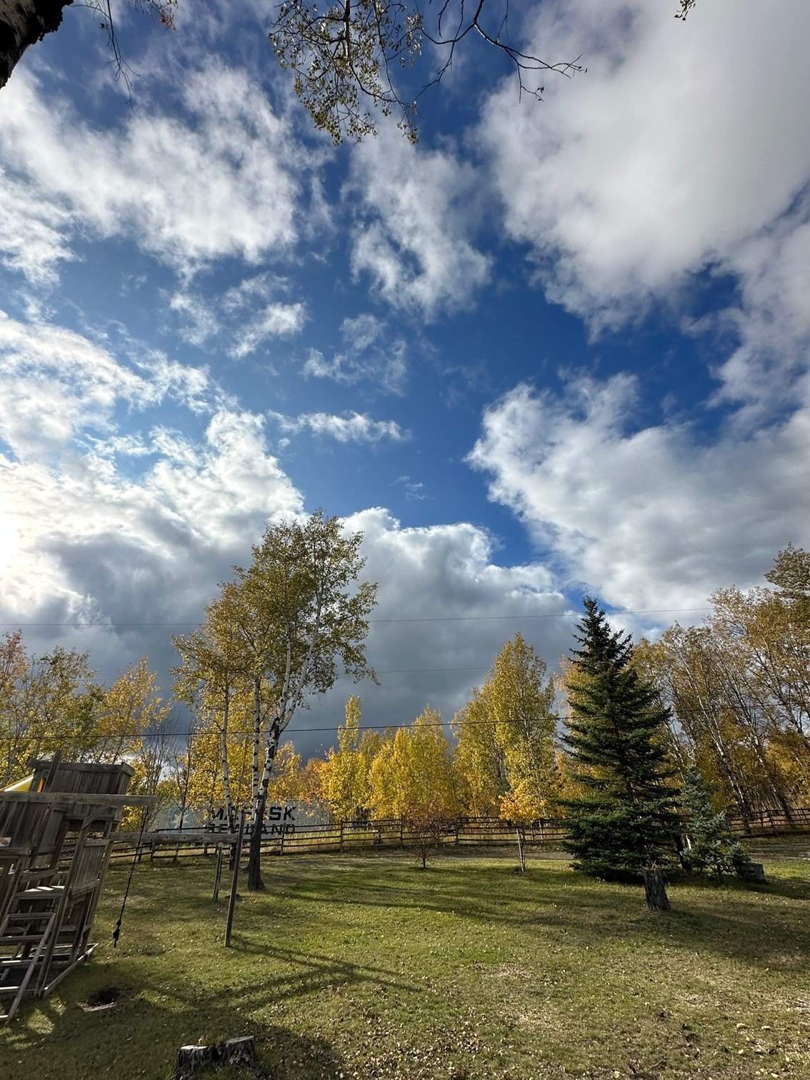 Blue sky.